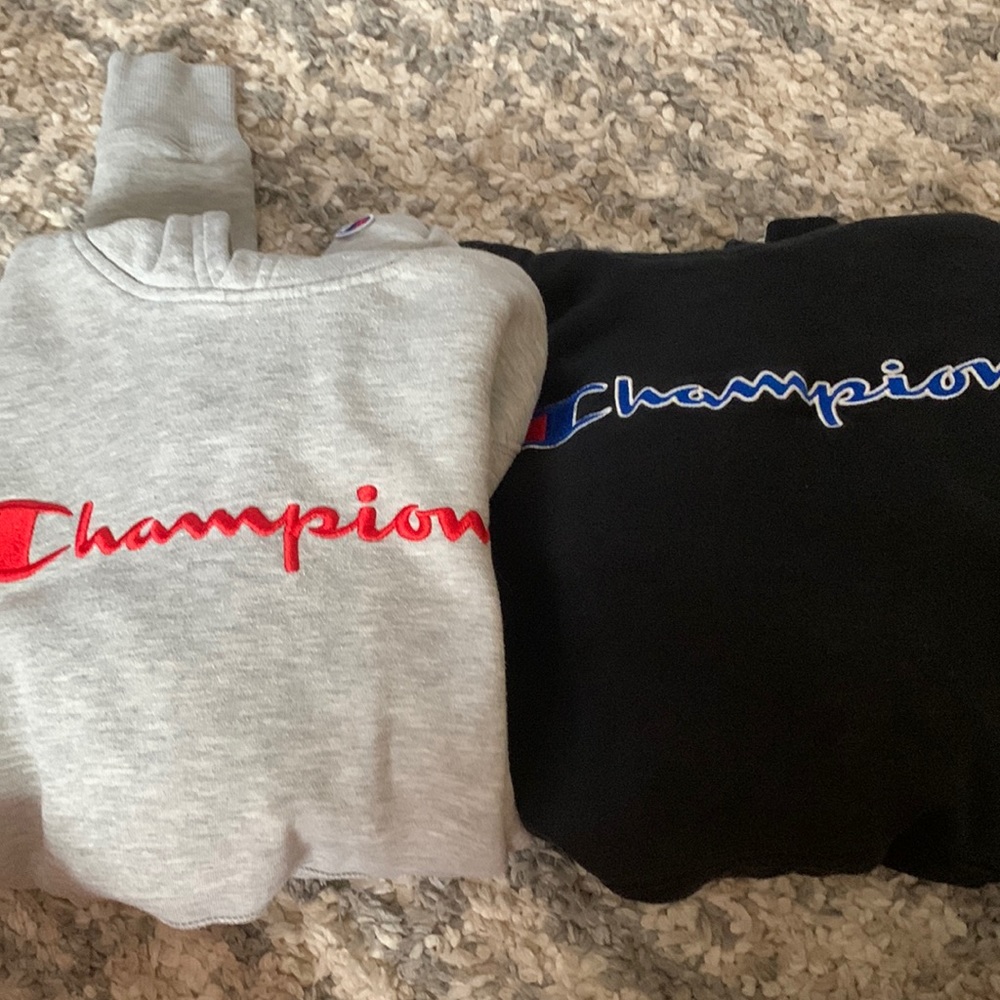 2 Champion Boys Sweatshirts (ONLY GREY ONE LEFT)